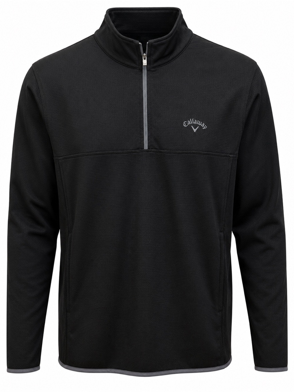 Callaway Golf ¼ Zip Pullover Jacket Black Textured Performance Layer Men’s Large